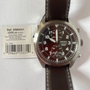 Seiko Chronograph Brown Dial Watch SNN241